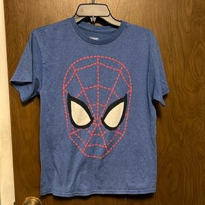 Marvel Blue spider man short sleeved tshirt size 14/16 boys